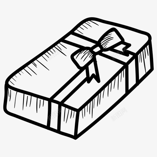 生日礼品盒礼品盒带状包装盒图标svg_新图网 https://ixintu.com 包装盒 包装礼品 带状包装盒 生日派对线向量图标集 生日礼品盒 礼品盒