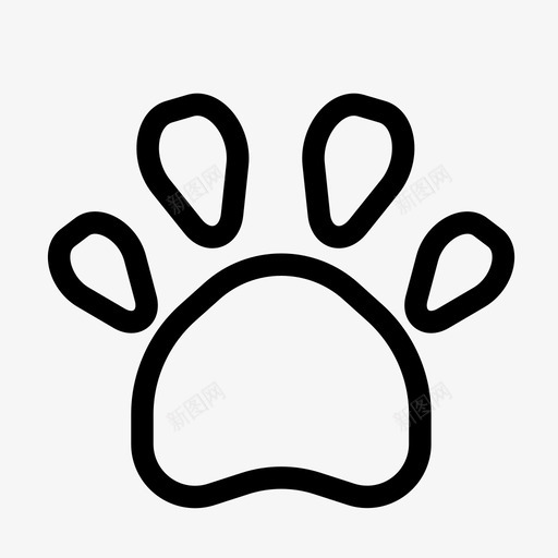 宠物动物动物脚图标svg_新图网 https://ixintu.com 动物 宠物 爪子