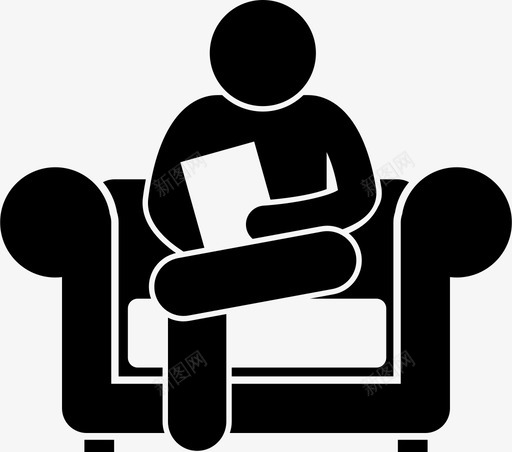 男人阅读文件纸张图标svg_新图网 https://ixintu.com 人 坐 抑郁和精神疾病 文件 男人阅读 纸张