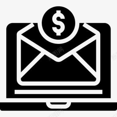 电子邮件业务概念4填充图标图标