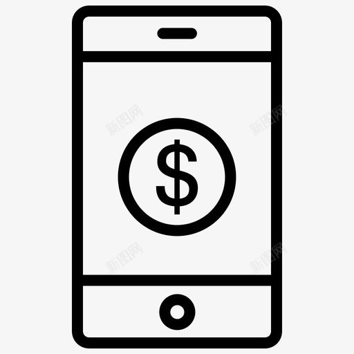 网上银行手机手机银行图标svg_新图网 https://ixintu.com 1号线 手机 移动 网上银行 转账 金融 银行