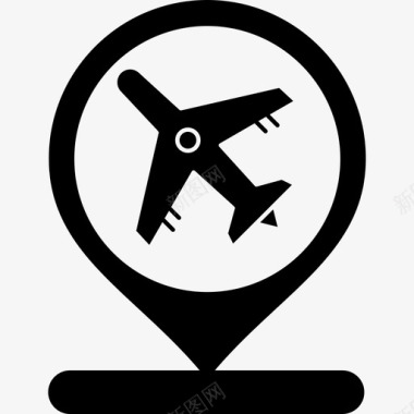 机场飞机位置图标图标