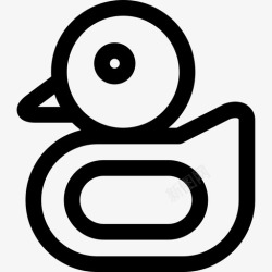 4只鸭子鸭子儿童玩具4线性图标高清图片