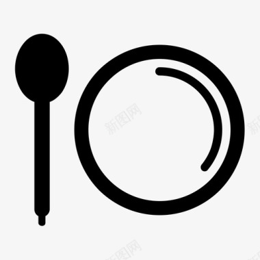 餐盘早餐叉子图标图标