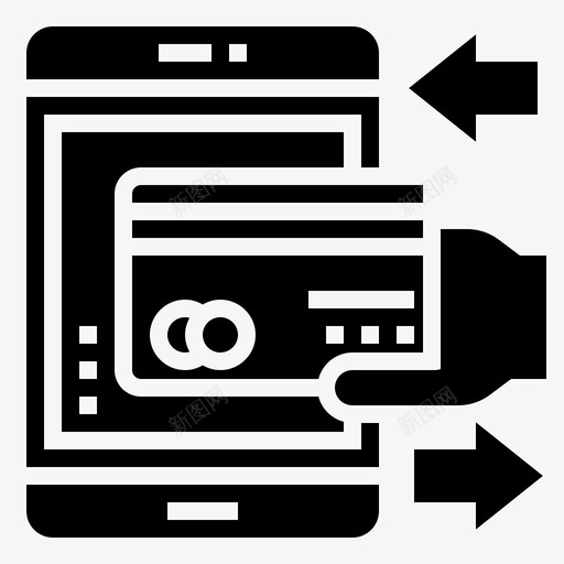 移动支付数字银行5字形图标svg_新图网 https://ixintu.com 字形 支付 数字 移动 银行