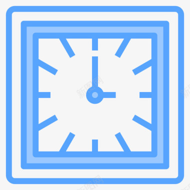 时钟电子设备18蓝色图标图标