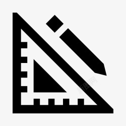 各种比例三角形图标三角形和铅笔绘图比例尺图标高清图片