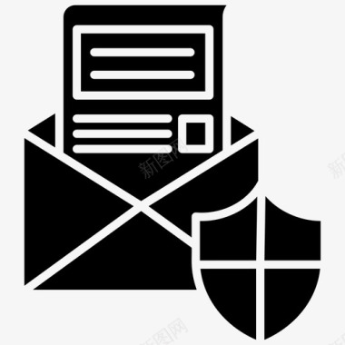 邮件保护邮件屏蔽安全概念图标图标
