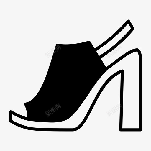 高跟鞋时尚女图标svg_新图网 https://ixintu.com 女鞋 时尚 高跟鞋