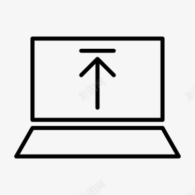 笔记本电脑上传技术更新图标图标