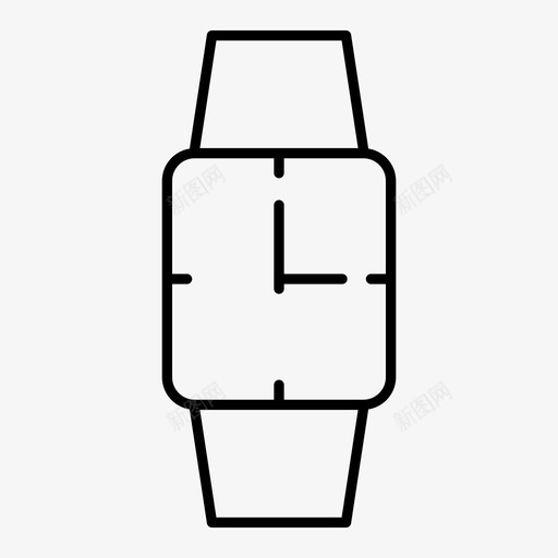 腕表钟表时尚图标svg_新图网 https://ixintu.com 2019年在线购物线图标 手表 时尚 时间 腕表 钟表