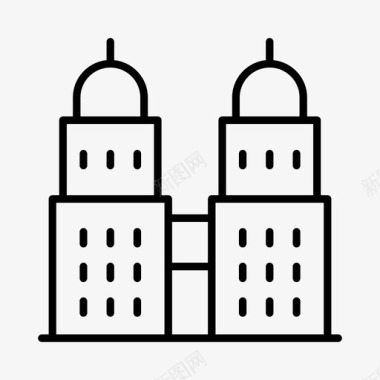 清真寺建筑物城市图标图标