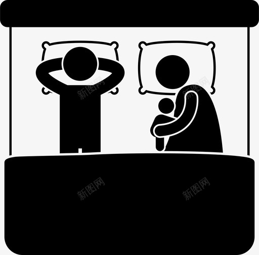 睡觉时哺乳婴儿床图标svg_新图网 https://ixintu.com 丈夫 乳母 亲和 哺乳 婴儿 睡觉