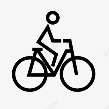 骑自行车爬山蹬自行车图标图标