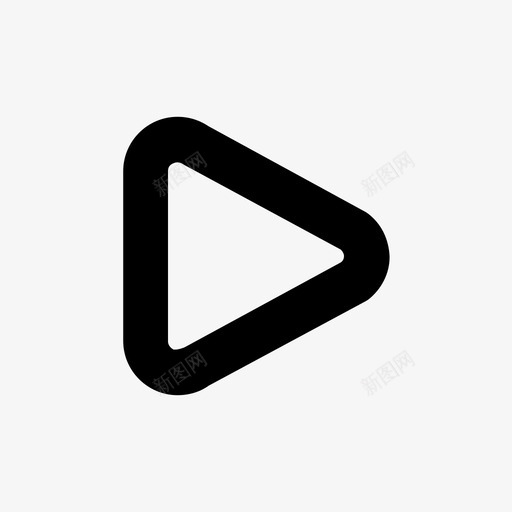 播放音频按钮图标svg_新图网 https://ixintu.com 三角形 按钮 播放 音乐 音频