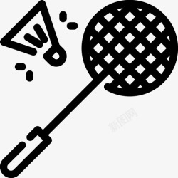 打羽毛球球图标羽毛球球奥林匹克图标高清图片