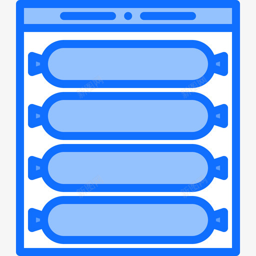 香肠超市52蓝色图标svg_新图网 https://ixintu.com 蓝色 超市52 香肠