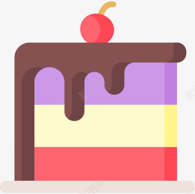 彩虹甜点和糖果10平的图标图标