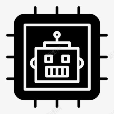 Cpu机器人9固态图标图标