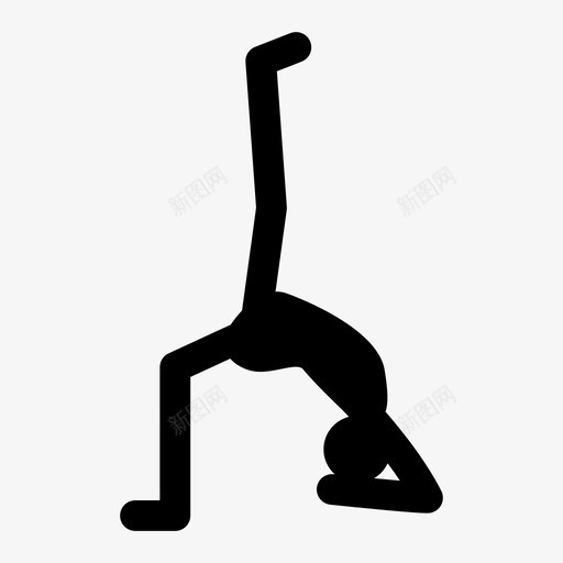 肩站锻炼姿势图标svg_新图网 https://ixintu.com 伸展 加强 姿势 瑜伽 瑜伽姿势 肩站 锻炼