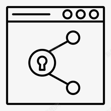 锁互联网安全线图标2019图标