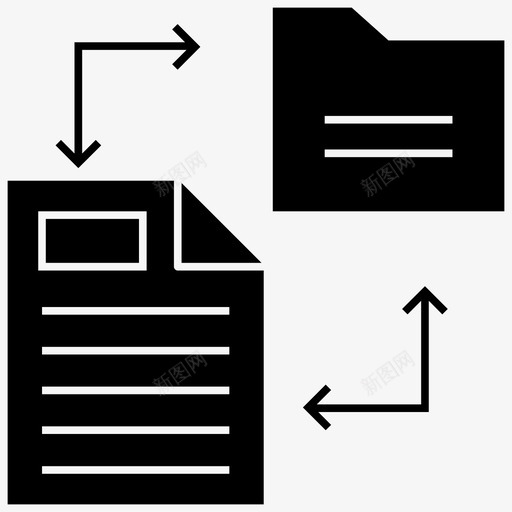 文件传输文件交换文件夹传输图标svg_新图网 https://ixintu.com 交换 传输 协作 团队 字形 文件 文件夹 转换 项目管理