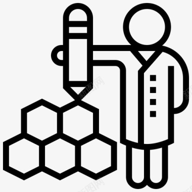 科学生物工程21线性图标图标