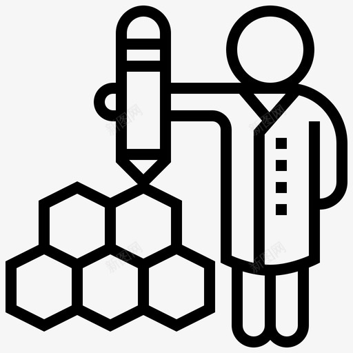 科学生物工程21线性图标svg_新图网 https://ixintu.com 生物工程 科学 线性