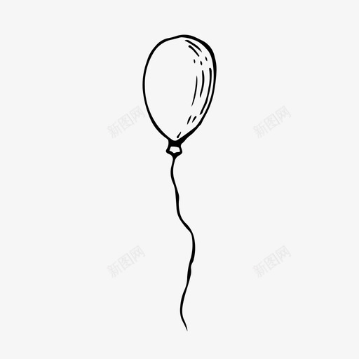 气球空气生日图标svg_新图网 https://ixintu.com 假日 手绘 气球 生日 空气 素描