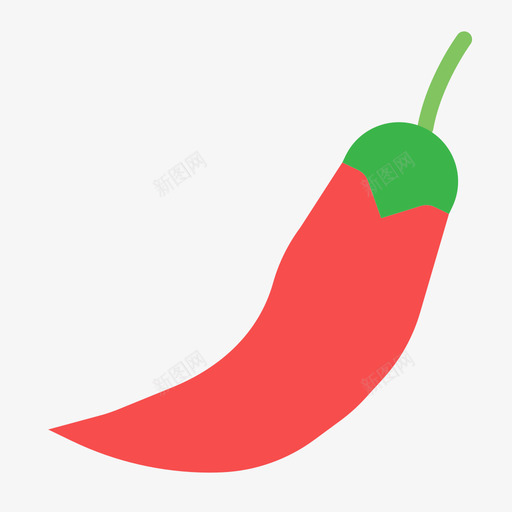 辣椒水果和蔬菜38平的图标svg_新图网 https://ixintu.com 平的 水果 蔬菜 辣椒