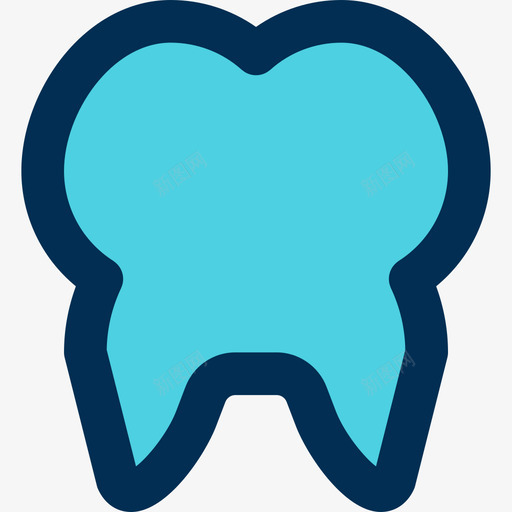 牙齿身体部位2线颜色图标svg_新图网 https://ixintu.com 牙齿 身体 部位 颜色