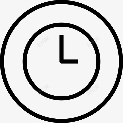 时钟接口按钮线性图标svg_新图网 https://ixintu.com 接口按钮 时钟 线性