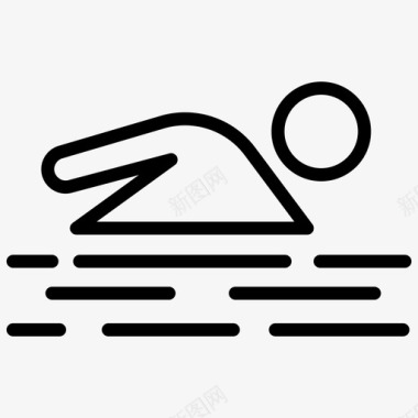人水上游泳奥林匹克运动会奥运会游泳图标图标