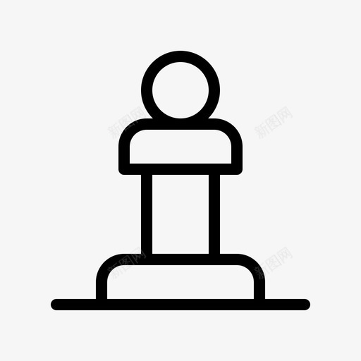 棋子国际象棋4直线图标svg_新图网 https://ixintu.com 国际象棋4 棋子 直线 西洋棋