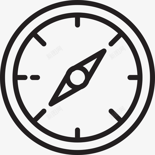罗盘户外野营2直线图标svg_新图网 https://ixintu.com 户外 直线 罗盘 野营