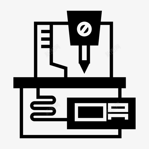 机械制造生产图标svg_新图网 https://ixintu.com 制造 半机械 机器人 机械 生产