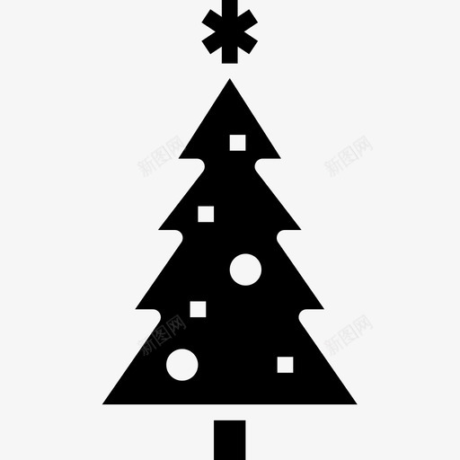 圣诞树圣诞189填充图标svg_新图网 https://ixintu.com 圣诞 圣诞树 填充