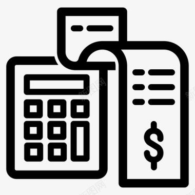 会计帐单预算图标图标
