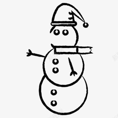 雪人圣诞节圣诞老人图标图标