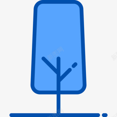 树自然90蓝色图标图标