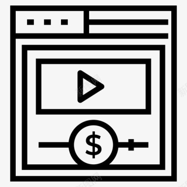 视频货币化网站专辑货币化媒体货币化图标图标