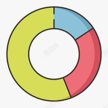 饼图信息图4线颜色图标图标