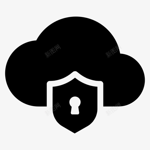 云锁数据保护图标svg_新图网 https://ixintu.com 云锁 保护 安全 数据 服务器