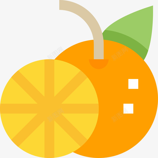 橘子蔬菜和水果2扁平图标svg_新图网 https://ixintu.com 扁平 橘子 水果 蔬菜
