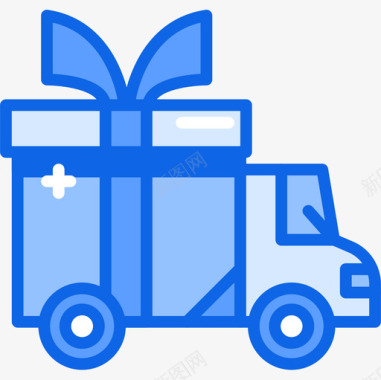 送货车慈善47号蓝色图标图标