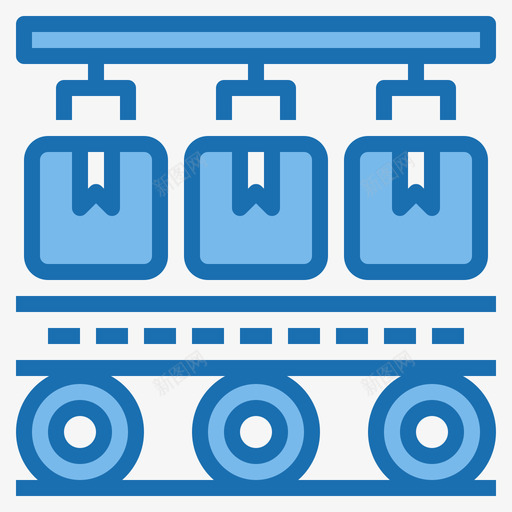 输送机装运10蓝色图标svg_新图网 https://ixintu.com 蓝色 装运 输送机