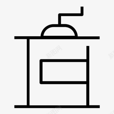 咖啡研磨机咖啡机咖啡店线路图标集1图标