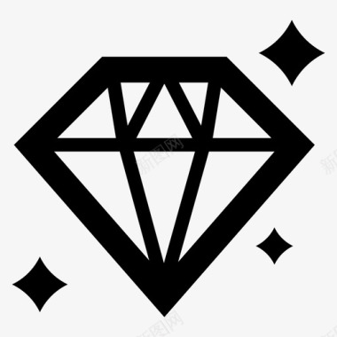 钻石翡翠珍贵图标图标