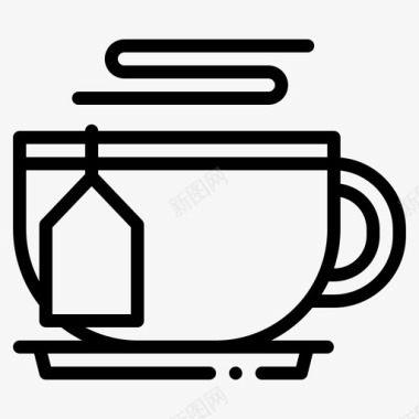 茶杯饮料31线性图标图标
