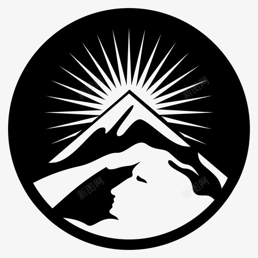 山的标志攀登面对图标svg_新图网 https://ixintu.com 升起 攀登 标志 面对